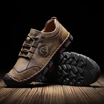 Handmade leather shoes Men Loafers Quality Split Leather casual shoes Moccasins Men shoes leather size 36-48 
Handmade leather shoes Men Loafers Quality Split Leather casual shoes Moccasins Men shoes leather size 36-48