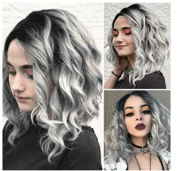 SHUOHAN 50cm Synthetic Wavy Ombre Wig For Women Gray Blond Heat Resistant High Temperature Fiber Long Cosplay SX325
SHUOHAN 50cm Synthetic Wavy Ombre Wig For Women Gray Blond Heat Resistant High Temperature Fiber Long Cosplay SX325
