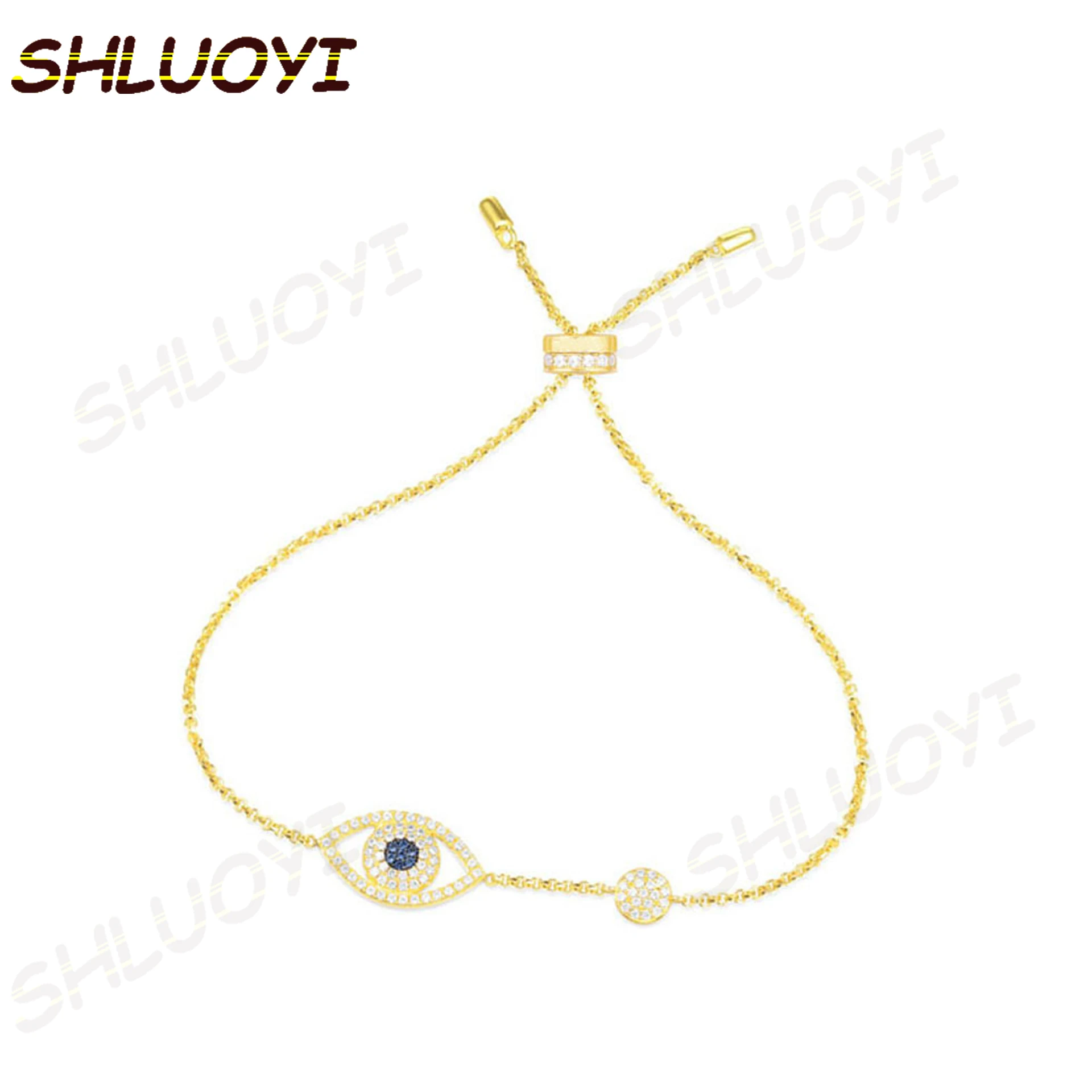 SHLUOYI Fashion Charm Sterling Silver Copy 1:1 Copy,Yellow Silver Lucky Eye Bracelet Women Monaco Luxury Jewelry Gift
SHLUOYI Fashion Charm Sterling Silver Copy 1:1 Copy,Yellow Silver Lucky Eye Bracelet Women Monaco Luxury Jewelry Gift
