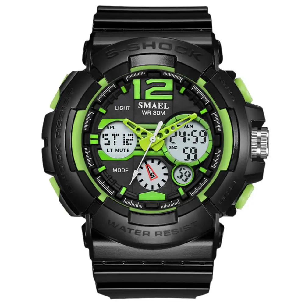 SMAEL Men Watch Multifunction Dual Display LED Electronic Watch for Outdoor Sports Mountaineering
SMAEL Men Watch Multifunction Dual Display LED Electronic Watch for Outdoor Sports Mountaineering