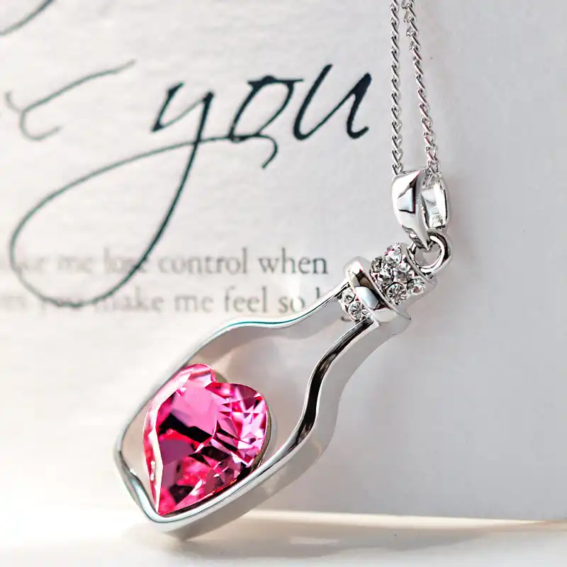 bottle crystal zircon jewelry romantic valentine girl gifts