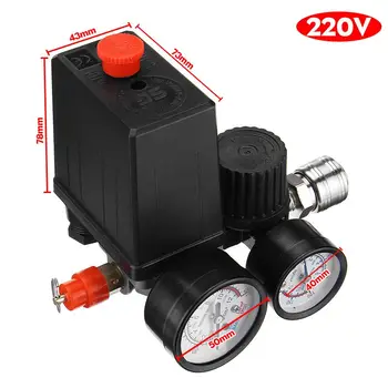 High quality 240V/380V Regulator Duty Air Compressor Pump Pressure Control Switch Air Pump Control Valve 7.25-125 PSI with Gauge
High quality 240V/380V Regulator Duty Air Compressor Pump Pressure Control Switch Air Pump Control Valve 7.25-125 PSI with Gauge