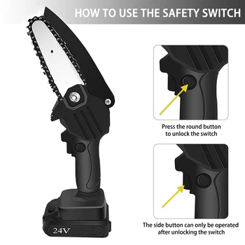 24V Portable Rechargeable Electric Pruning Saw Mini Electric Saws Lithium Battery Woodworking One-handed Electric Saw For Garden
24V Portable Rechargeable Electric Pruning Saw Mini Electric Saws Lithium Battery Woodworking One-handed Electric Saw For Garden