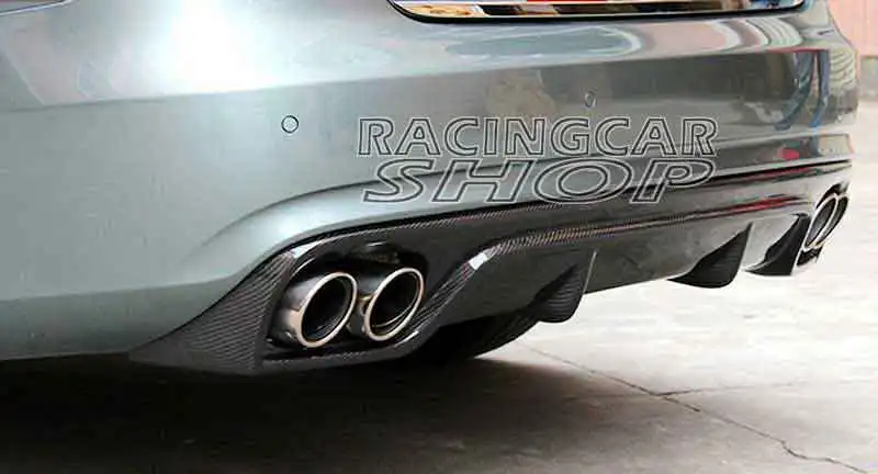 R STYLE Carbon Fiber Rear Diffuser Spoiler For AUDI A4 A4L B9 2013UP