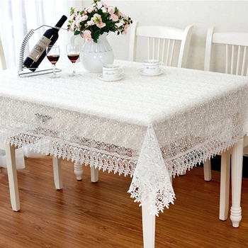 Lace Embroidery Tablecloth White Hollow Table Cloth Elegant De Rectangular Wedding Table Mesa Multi Cover Size Coffee Manteles 
Lace Embroidery Tablecloth White Hollow Table Cloth Elegant De Rectangular Wedding Table Mesa Multi Cover Size Coffee Manteles