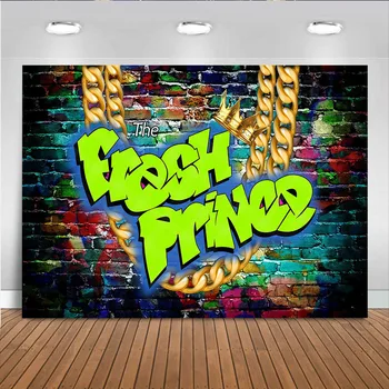 The Fresh Prince Birthday Party Backdrop Golden Crown Baby Shower Background Hip Hop Colorful Graffti Painted Wall Photo Shoot
The Fresh Prince Birthday Party Backdrop Golden Crown Baby Shower Background Hip Hop Colorful Graffti Painted Wall Photo Shoot