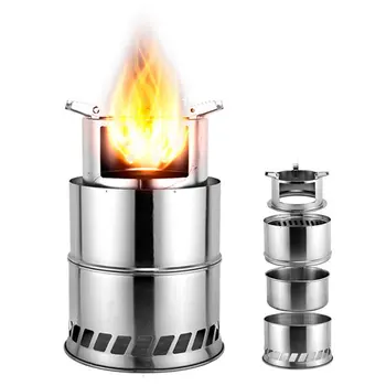 Foldable Camping Wood Stove Stainless Steel Portable Outdoor Cooking Burner Wood Heater for Hiking Fishing Picnic BBQ Grills
Foldable Camping Wood Stove Stainless Steel Portable Outdoor Cooking Burner Wood Heater for Hiking Fishing Picnic BBQ Grills