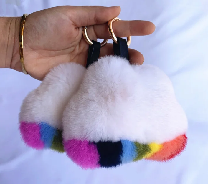 Rainbow Cloud Key Chain Rex Rabbit Hair Pendant Fur True Fur Keychains Seven Colorful Cloud Bag Ornaments Hanging Decorative Key
Rainbow Cloud Key Chain Rex Rabbit Hair Pendant Fur True Fur Keychains Seven Colorful Cloud Bag Ornaments Hanging Decorative Key