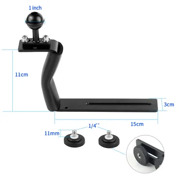 Aluminium Alloy Diving Handle Bracket for Underwater Camera Housings With 1" Ball Simple Bracket arm kit F58
Aluminium Alloy Diving Handle Bracket for Underwater Camera Housings With 1" Ball Simple Bracket arm kit F58