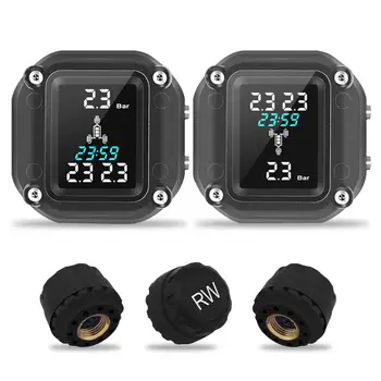 Motorcycle TPMS Tire Pressure Tyre Temperature Monitoring Alarm System Real Time Monitoring Auto Alarm System External Sensor
Motorcycle TPMS Tire Pressure Tyre Temperature Monitoring Alarm System Real Time Monitoring Auto Alarm System External Sensor
