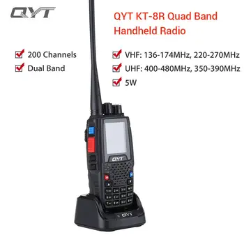 QYT KT-8R Handheld Quad Band UV Walkie Talkie 2-Way Radio Amateur FM Transceiver
QYT KT-8R Handheld Quad Band UV Walkie Talkie 2-Way Radio Amateur FM Transceiver