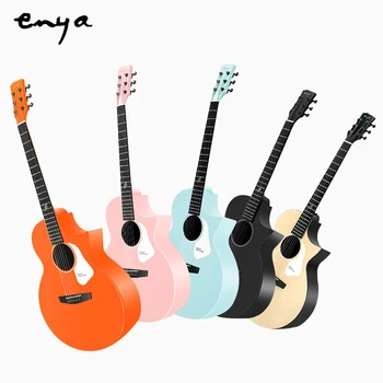 

Enya Acoustic Guitar NOVA G 36" 41" with EQ carbon fibre 6 Strings travel guitarra Beginner with Pick Tuner Strap CapoMusical