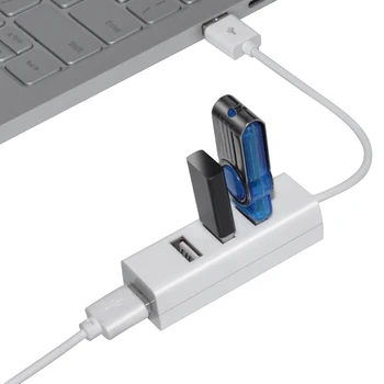 4-Port Splitter Hub Adapter Mini USB 2.0 Hi-Speed Adapter For PC Computer
