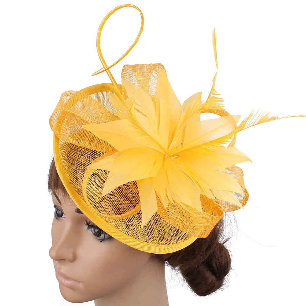 

Weeding Sinamay Fascinator Hat Women For Bridal Occasion Headpiece Hair Clip Derby Ascot Races Melbourne Cup Fedora Caps