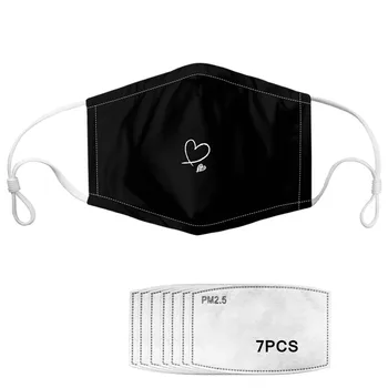 Protective Mask Black Unisex Anti Air Dust Elastic Reusable Dustproof Face Soft Masks With 7pac Filter Colorful Love Heart Print
Protective Mask Black Unisex Anti Air Dust Elastic Reusable Dustproof Face Soft Masks With 7pac Filter Colorful Love Heart Print