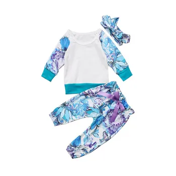 Lovely Baby Girls Casual Floral Printing Clothes Sets Long Sleeve Cotton Tops T-shirt Flowers Pants Headband 3PCS Outfits 0-24M 
Lovely Baby Girls Casual Floral Printing Clothes Sets Long Sleeve Cotton Tops T-shirt Flowers Pants Headband 3PCS Outfits 0-24M