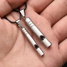 Apito de emergência de titânio alto portátil chaveiro colar apito edc keyring para sobrevivência emergência ao ar livre caminhadas acampamento(China)