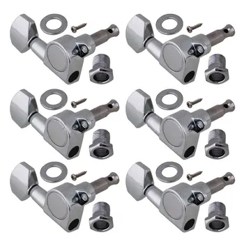 Chrome Electric Parts 6R Silver Durable Tuning Peg Sealed Round Head Guitar Tuning Pegs Inline Right Hand Tuner Machine Heads
Chrome Electric Parts 6R Silver Durable Tuning Peg Sealed Round Head Guitar Tuning Pegs Inline Right Hand Tuner Machine Heads