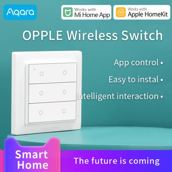 Aqara OPPLE Wireless Switch for Mijia Smart Home Light Switch ZigBee Wireless connection work for Mi home HomeKit APP
Aqara OPPLE Wireless Switch for Mijia Smart Home Light Switch ZigBee Wireless connection work for Mi home HomeKit APP