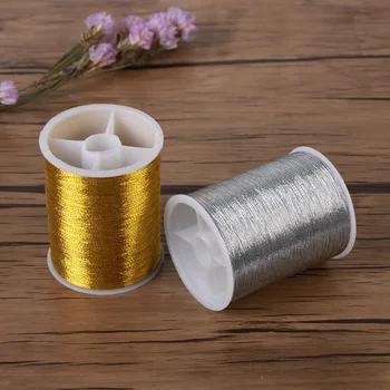 Gold/Silver 100 metres Durable Overlocking Sewing Machine Embroidery Threads Polyester Cross Stitch Strong Threads Home Supplies
Gold/Silver 100 metres Durable Overlocking Sewing Machine Embroidery Threads Polyester Cross Stitch Strong Threads Home Supplies