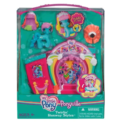 Hasbro Fashion Theater Scene My Little Pony Twirlin Runway Gift Box Set Play House Toy Girl |