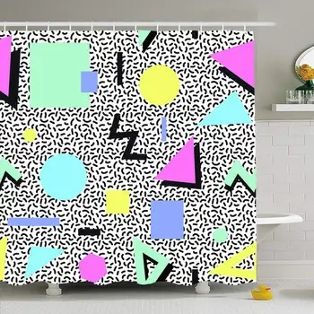 Shower Curtain Set with Hooks 60x72 Retro Or Shape Vintage Texture 80S 90S Website Simple Graphic Fashion Style Abstract Cool 
Shower Curtain Set with Hooks 60x72 Retro Or Shape Vintage Texture 80S 90S Website Simple Graphic Fashion Style Abstract Cool