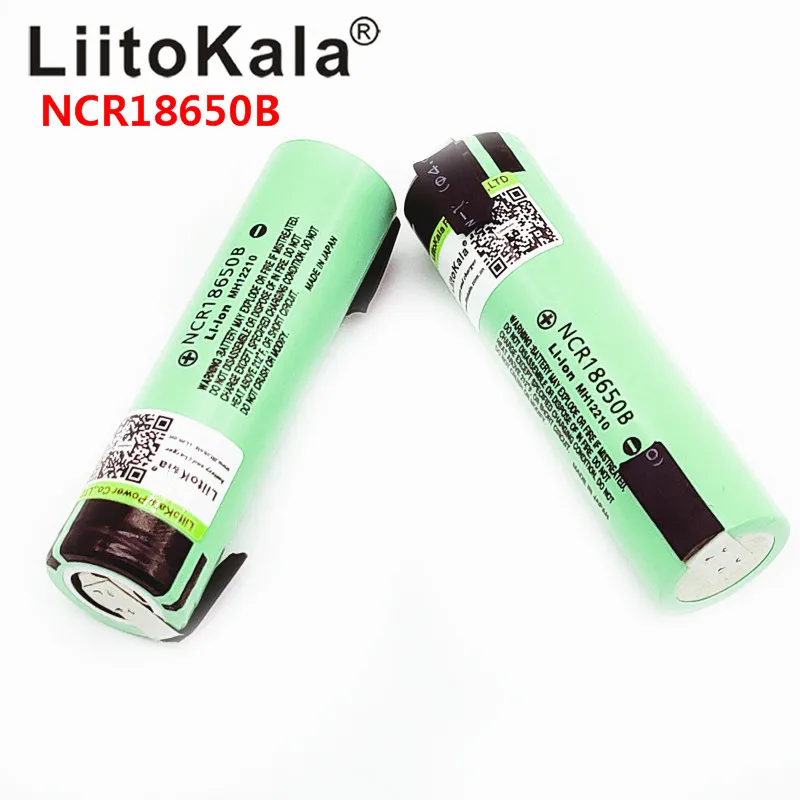 Фото Liitokala new original NCR18650B 3.7V 18650 3400mAh rechargeable lithium battery + DIY nickel piece | Электроника