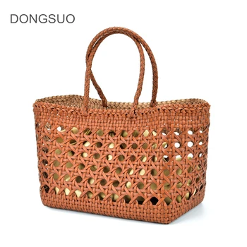Women woven totes bags genuine leather cowskin knitting basket handbag female ins fashion hollow out bucket bag 2020 summer new
Women woven totes bags genuine leather cowskin knitting basket handbag female ins fashion hollow out bucket bag 2020 summer new