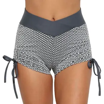 Women High Waist Exercise Shorts Wave Point Design Shorts with Drawstring Rope for Workout Running Sport
Women High Waist Exercise Shorts Wave Point Design Shorts with Drawstring Rope for Workout Running Sport