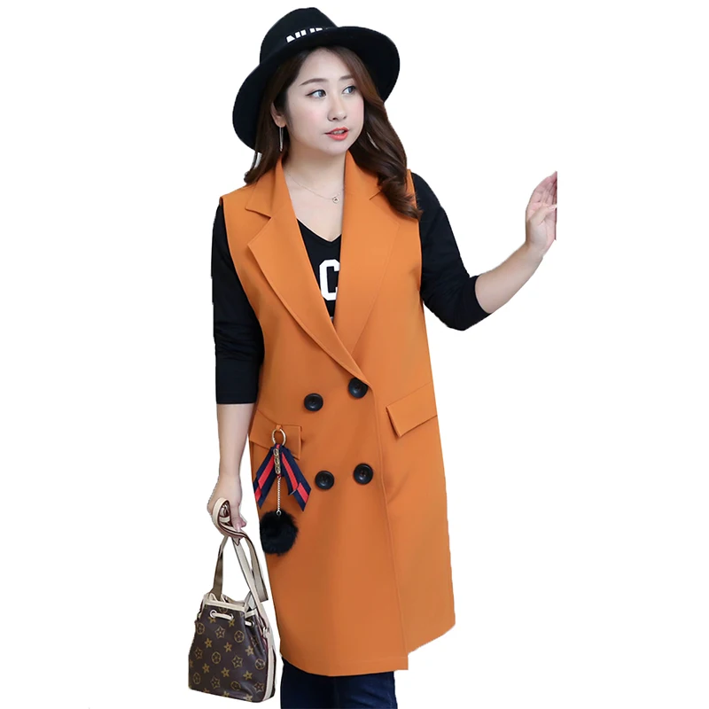 2019 Women's Blazer Jacket Casual Vest Female Long Size Large Suit Vest Female Jacket Coat Black Caramel Fashion A859
2019 Women's Blazer Jacket Casual Vest Female Long Size Large Suit Vest Female Jacket Coat Black Caramel Fashion A859