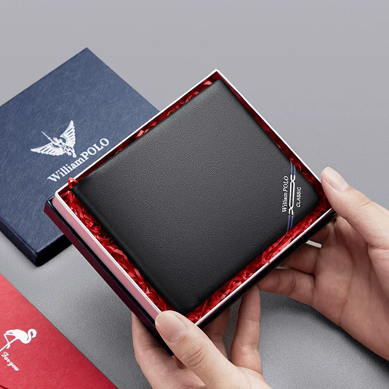 WILLIAMPOLO New Men's purse Baotou leather large capacity wallet thin tide short business wallet.
WILLIAMPOLO New Men's purse Baotou leather large capacity wallet thin tide short business wallet.