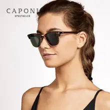 Caponi偏光サングラス男性女性に人気のブランドクラシックデザインサングラスコーティングレンズリムレスクラシック眼鏡CP3101()