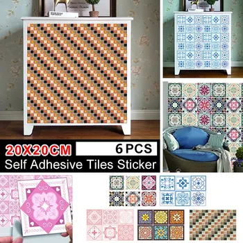6 Pcs/set Simulation Pattern Tile Stickers Kitchen Bathroom Home Decoration Glossy Crystal Membrane Waterproof DIY Wall Stickers
6 Pcs/set Simulation Pattern Tile Stickers Kitchen Bathroom Home Decoration Glossy Crystal Membrane Waterproof DIY Wall Stickers