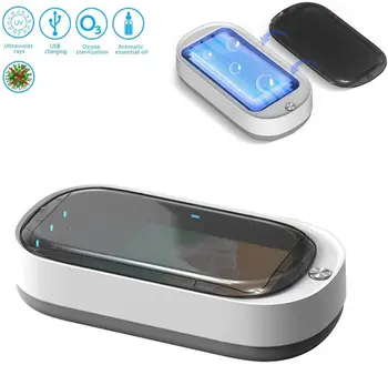 UV Cell Phone Sanitizer Portable UV Light Masks Sterilizer Aromatherapy Function Disinfecto Cleaners Box for iOS Android
UV Cell Phone Sanitizer Portable UV Light Masks Sterilizer Aromatherapy Function Disinfecto Cleaners Box for iOS Android