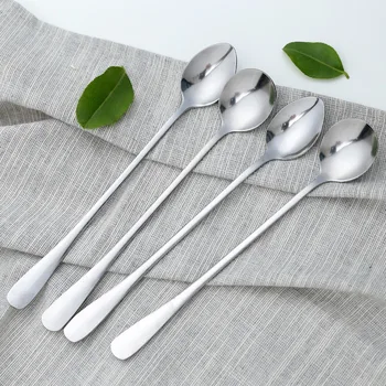 Korean Style Creative Stainless Steel Long Handle Coffee Spoon Stirring Simple Spoon Creative Ice Spoon
Korean Style Creative Stainless Steel Long Handle Coffee Spoon Stirring Simple Spoon Creative Ice Spoon