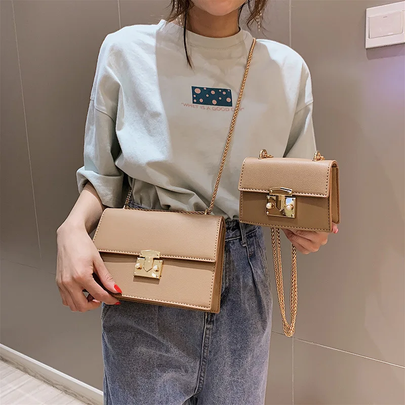 Small Bag Women's 2019 New Style Korean-style Simple Versatile Bag with Chain-Style Lock Shoulder Oblique Square Sling Bag
Small Bag Women's 2019 New Style Korean-style Simple Versatile Bag with Chain-Style Lock Shoulder Oblique Square Sling Bag