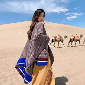 Women's Autumn and Winter Cashmere Plaid Big Scarf Shawl Travel Holiday Retro Thick Warm Scarfs Poncho Women 130x150cm
Women's Autumn and Winter Cashmere Plaid Big Scarf Shawl Travel Holiday Retro Thick Warm Scarfs Poncho Women 130x150cm