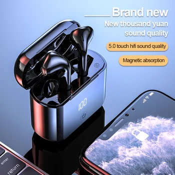 TWS Bluetooth 5.0 Earphones Wireless digital display 9D Stereo Sports Waterproof Earbuds Headsets With Microphone
TWS Bluetooth 5.0 Earphones Wireless digital display 9D Stereo Sports Waterproof Earbuds Headsets With Microphone