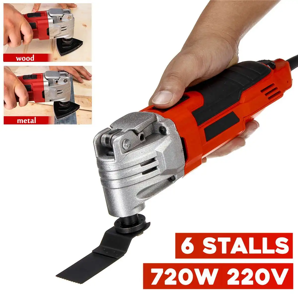 720W 220V 6 Variable Speed Swing Tool Set Cutting Machine Oscillating Multi-Tool Woodworking Electric Trimmer Wood Trimming
720W 220V 6 Variable Speed Swing Tool Set Cutting Machine Oscillating Multi-Tool Woodworking Electric Trimmer Wood Trimming