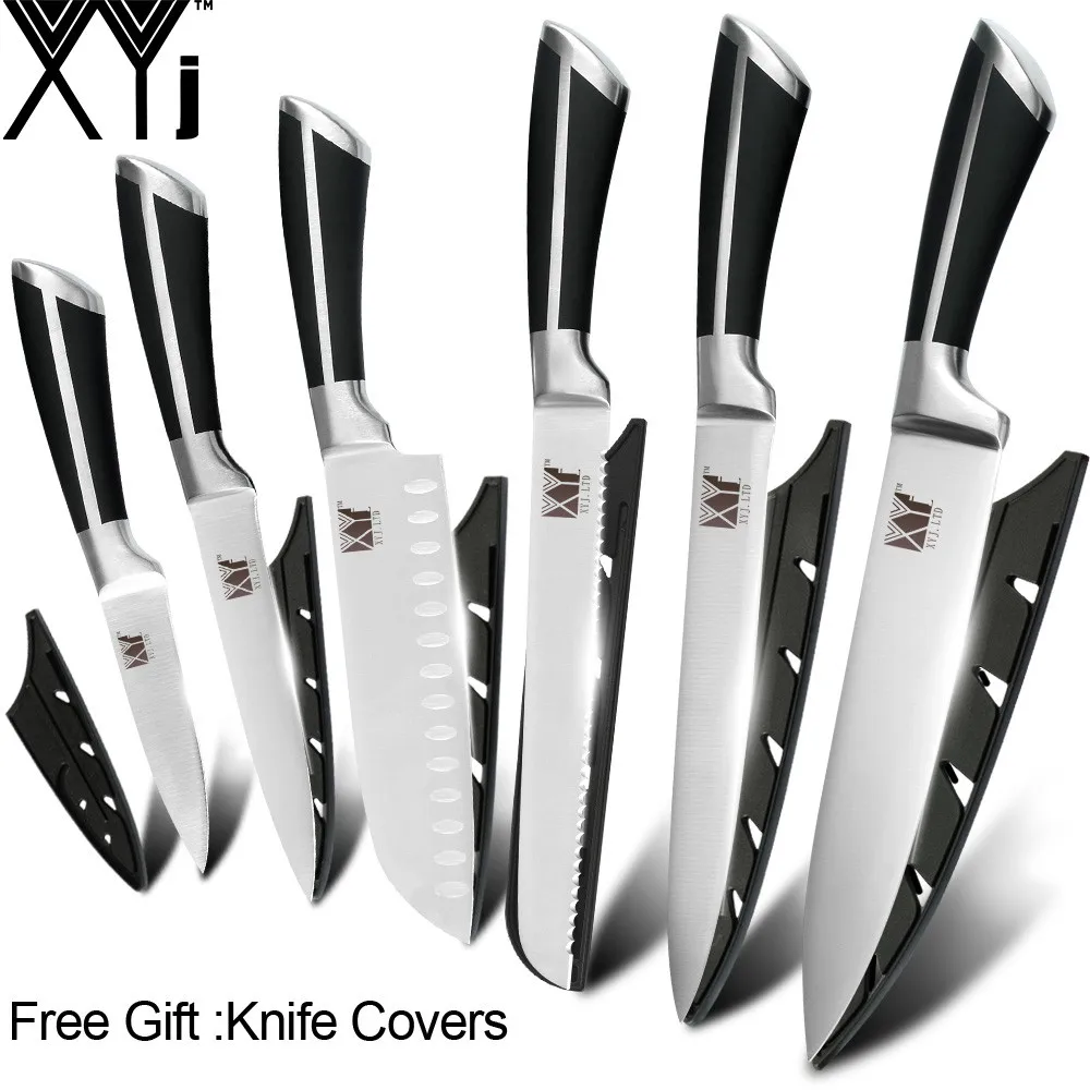 XYj набор кухонных ножей из нержавеющей стали для очистки фруктов утилита сантоку