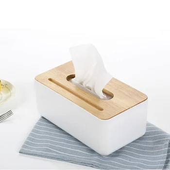 Tissue Holder Box with Wooden Cover Home Rectangular Facial Tissue Cases Office YE-Hot 
Tissue Holder Box with Wooden Cover Home Rectangular Facial Tissue Cases Office YE-Hot