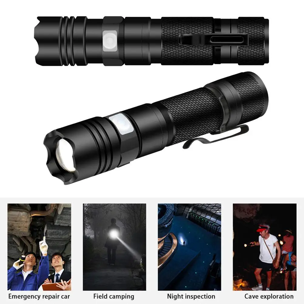 LED Flashlight Rechargeable IP68 Waterproof Ultra Bright 5 Lighting Modes Torch for Outdoor Camping Hiking Cycling
LED Flashlight Rechargeable IP68 Waterproof Ultra Bright 5 Lighting Modes Torch for Outdoor Camping Hiking Cycling