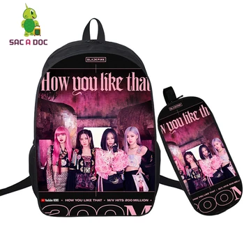 Korean Backpack Set Pencil Case School Bags for Girls HOW YOU LIKE THAT BLACKPINK Bags Lapop Travel Bag Pack Women Men Sac A Dos
Korean Backpack Set Pencil Case School Bags for Girls HOW YOU LIKE THAT BLACKPINK Bags Lapop Travel Bag Pack Women Men Sac A Dos