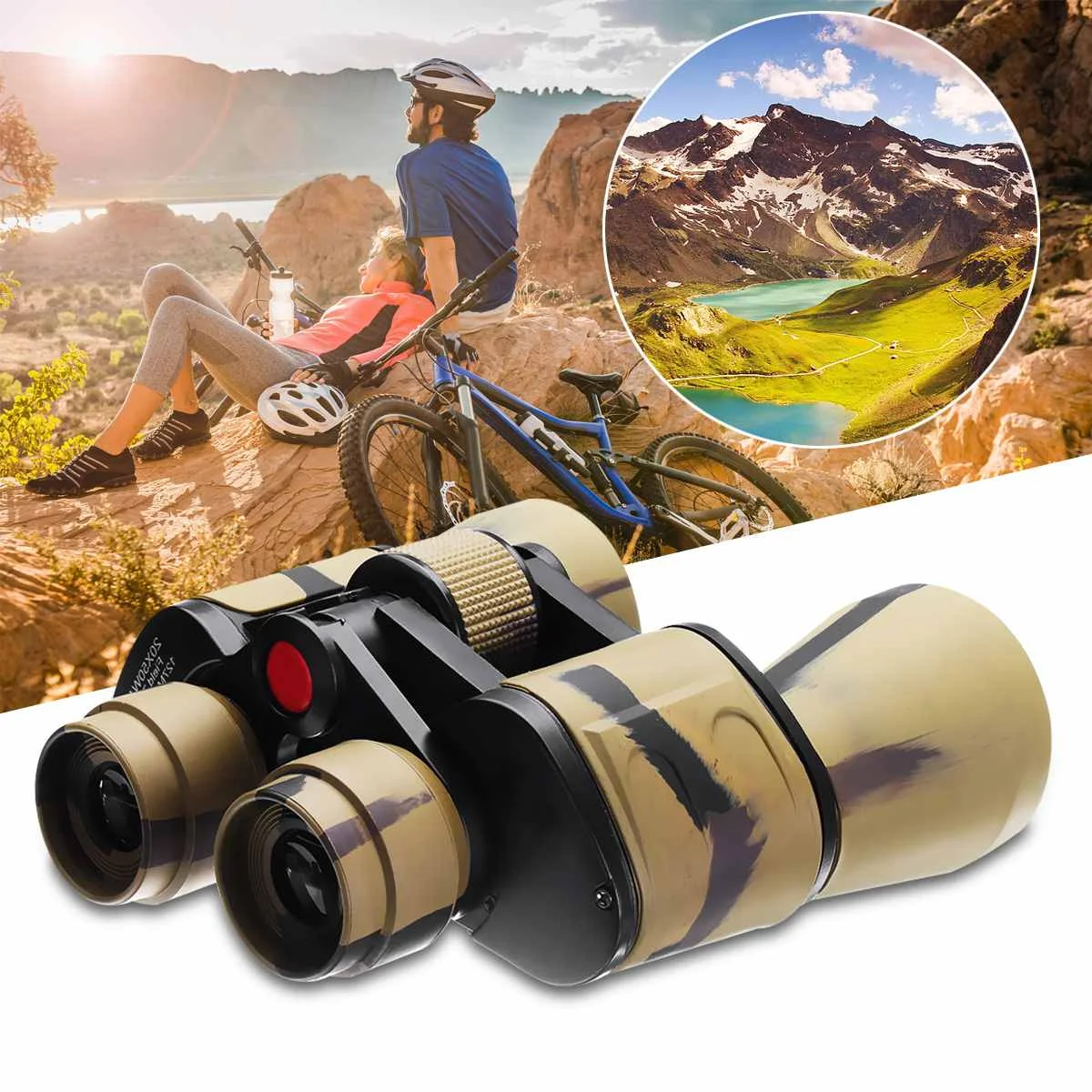 

20x-50x Zoom HD Camouflage Binoculars Birdwatching Telescope w/Bag Night Vision Hunting Travel Concert Telescope Outdoor Sports