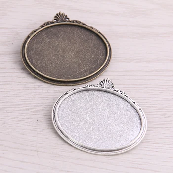 SWEET BELL 4pcs 30*40mm Inner Size Two Color New Product Oval Punk Brooch Cabochon Base Setting Charms Pendant
SWEET BELL 4pcs 30*40mm Inner Size Two Color New Product Oval Punk Brooch Cabochon Base Setting Charms Pendant