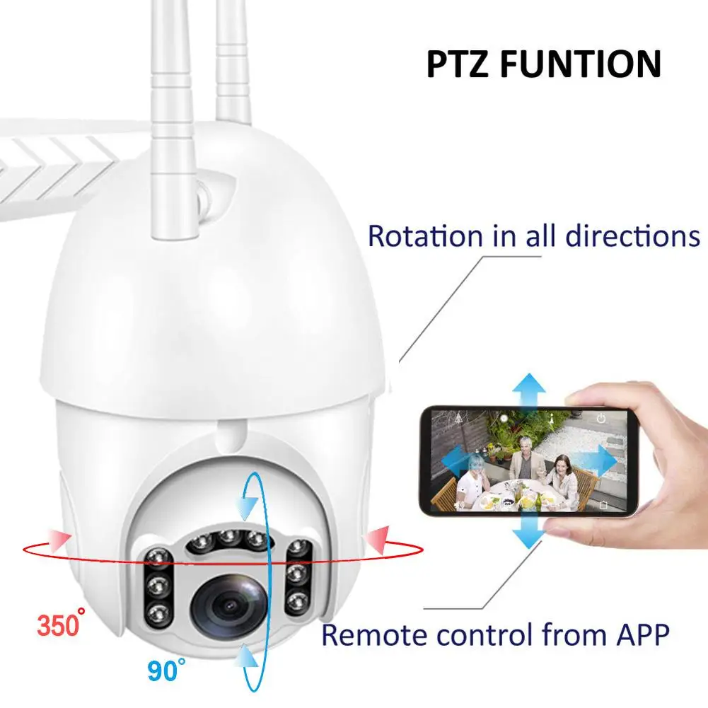 360 Degree Rotation Wireless WiFi IR Camera 1080P HD Security Night Vision Cameras IP66 Waterproof Dome Camera 2.5 Inch Outdoor
360 Degree Rotation Wireless WiFi IR Camera 1080P HD Security Night Vision Cameras IP66 Waterproof Dome Camera 2.5 Inch Outdoor