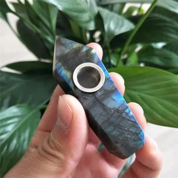 Natural gemstone quartz crystal labradorite pipe smoking tube for tobacco
Natural gemstone quartz crystal labradorite pipe smoking tube for tobacco