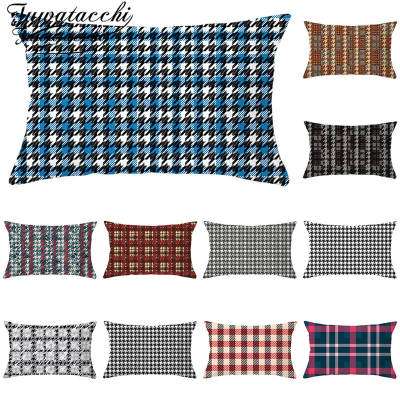 Fuwatacchi Vintage Plaid Pattern Cushion Cover Geometric Rectangle Polyester Pillowcases for Home Sofa Decorative Pillows Covers
Fuwatacchi Vintage Plaid Pattern Cushion Cover Geometric Rectangle Polyester Pillowcases for Home Sofa Decorative Pillows Covers