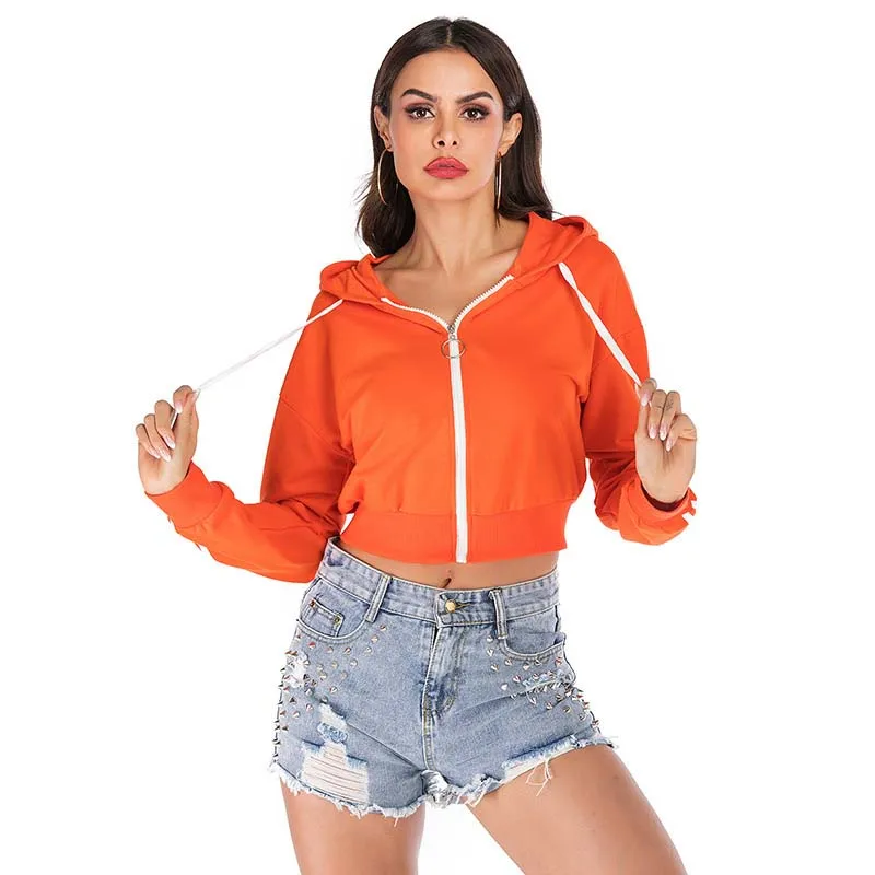Autumn Pullovers Hooded Sweatshirt Women Striped Crop Tops Zippers Orange Casual Spring Striped Loose Long Sleeve Hoodies Ladies
Autumn Pullovers Hooded Sweatshirt Women Striped Crop Tops Zippers Orange Casual Spring Striped Loose Long Sleeve Hoodies Ladies