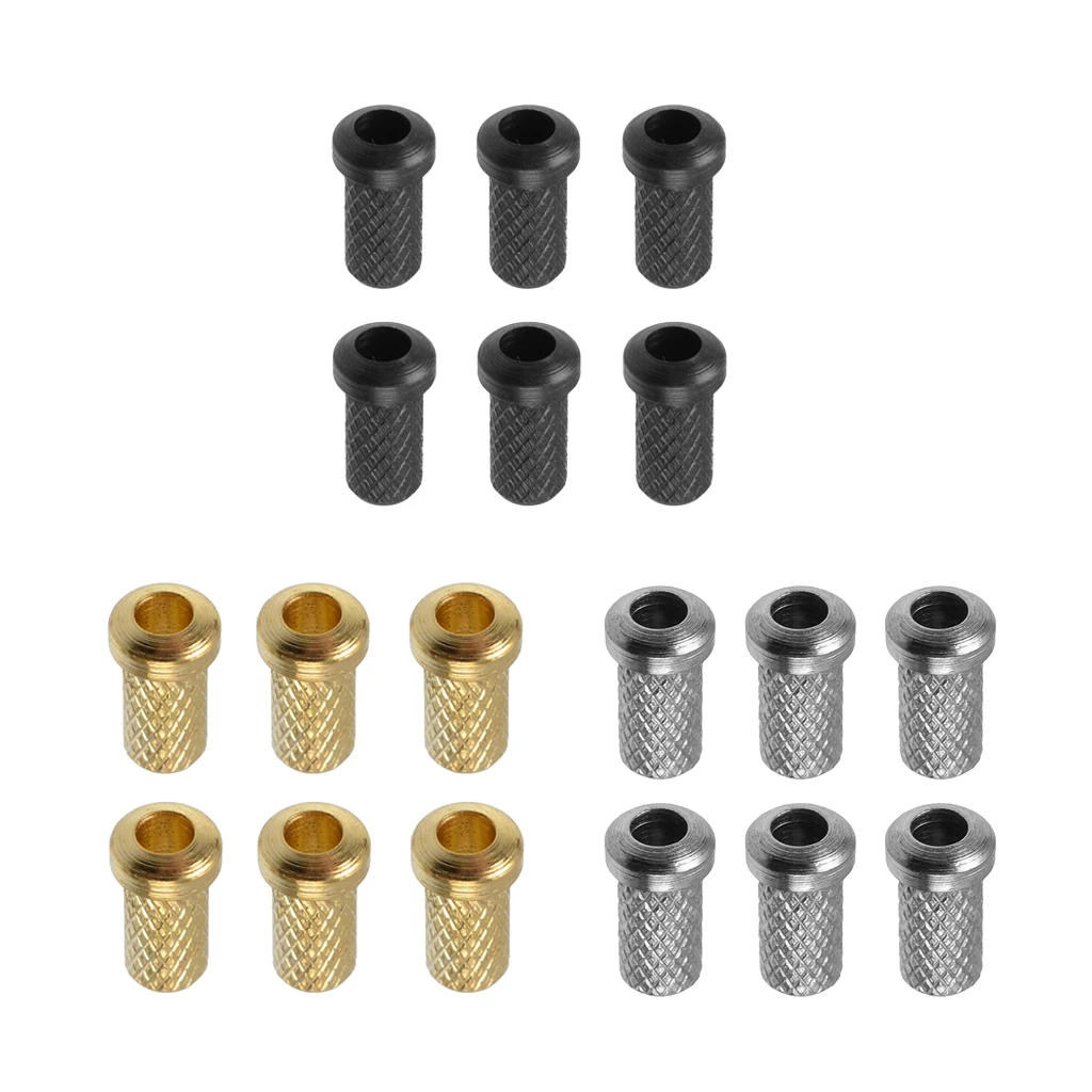 6 Pcs Iron Electric Guitar Durable Through Body String Mounting Ferrules Bushings Guitar replacement Parts 9 x 5mm
6 Pcs Iron Electric Guitar Durable Through Body String Mounting Ferrules Bushings Guitar replacement Parts 9 x 5mm